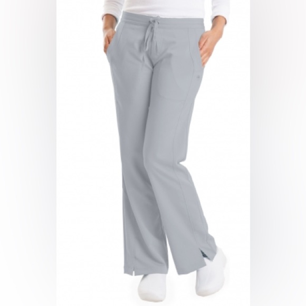 Healing Hands Purple Label silver light grey scrub set